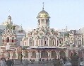 La Iglesia de Nuestra senora de Kazan, La Plaza Roja. Moscu